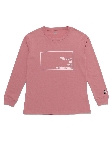 タラスブルバ(TARAS BOULBA)のレディース ドライミックス ロングTシャツ(スクエア） ピンク