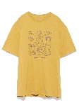タラスブルバ(TARAS BOULBA)のヘビーコットン防蚊プリントTシャツ(フード) マスタード