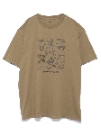 タラスブルバ(TARAS BOULBA)のヘビーコットン防蚊プリントTシャツ(フード) ブラウン