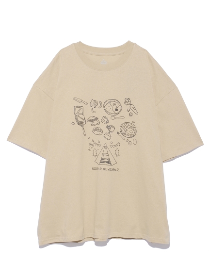 TARAS BOULBA/レディース ヘビーコットン防蚊プリントTシャツ(フード)/Tシャツ