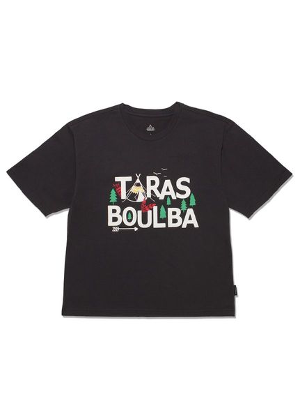 TARAS BOULBA/レディース コットン天竺 プリントＴシャツ（ロゴ）/Tシャツ