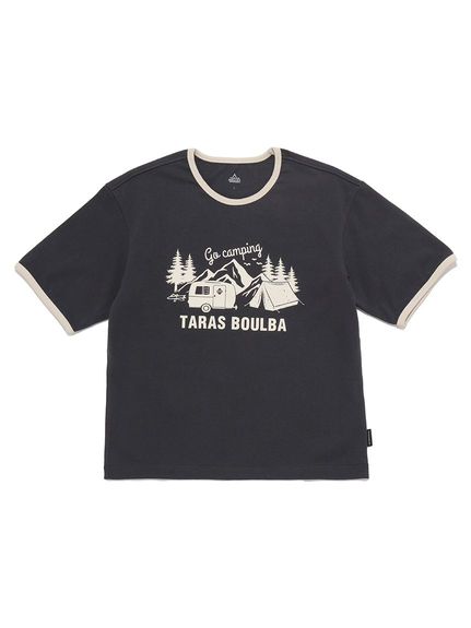 TARAS BOULBA/レディース ヘビーコットン プリントＴシャツ（キャンプ）/Tシャツ